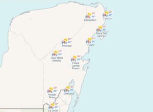 Clima hoy en Cancún y Quintana Roo: Cielo nublado con lluvias puntuales torrenciales