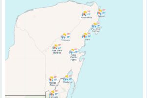 Clima para hoy en Cancun y Quintana Roo Calido y nublado 2