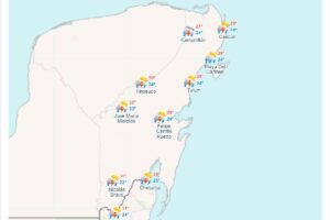 Clima para hoy en Cancun y Quintana Roo Lluvias puntuales 2