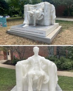 La estatua de Abraham Lincoln