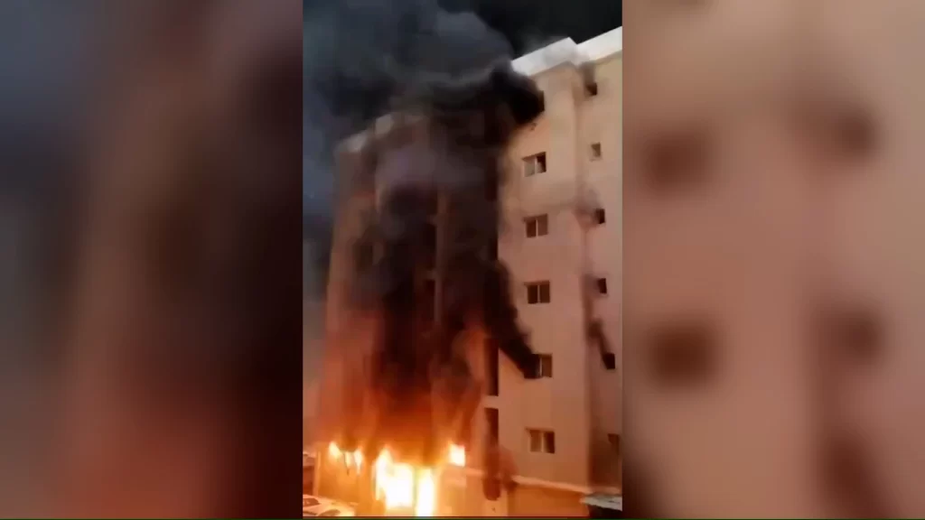 Se incendia edificio en Kuwait y deja poco más de 50 muertos (VIDEO)