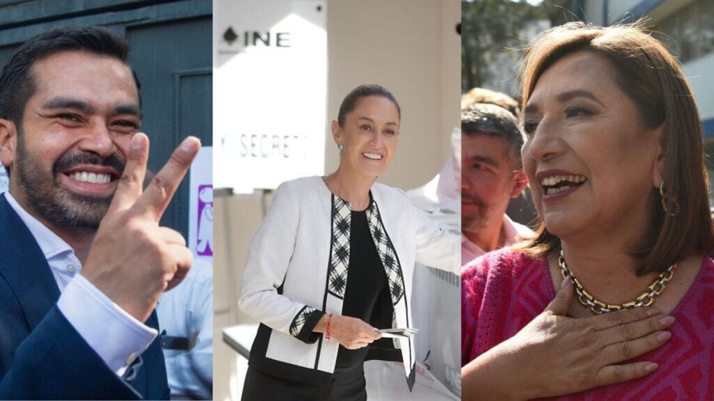 Sheinbaum, Xóchitl y Máynez ejercen su voto