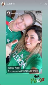 Anahí y su esposo participaron salieron a votar