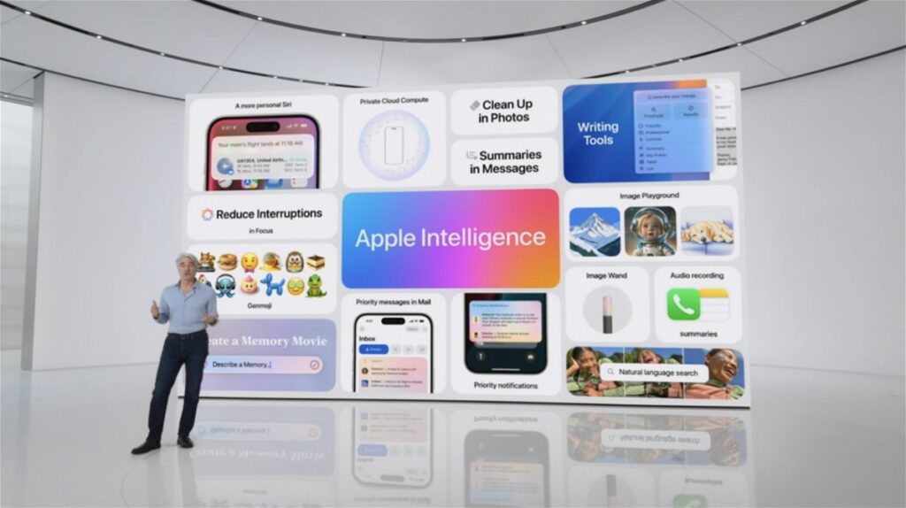 craig federighi con el resumen de apple intelligence