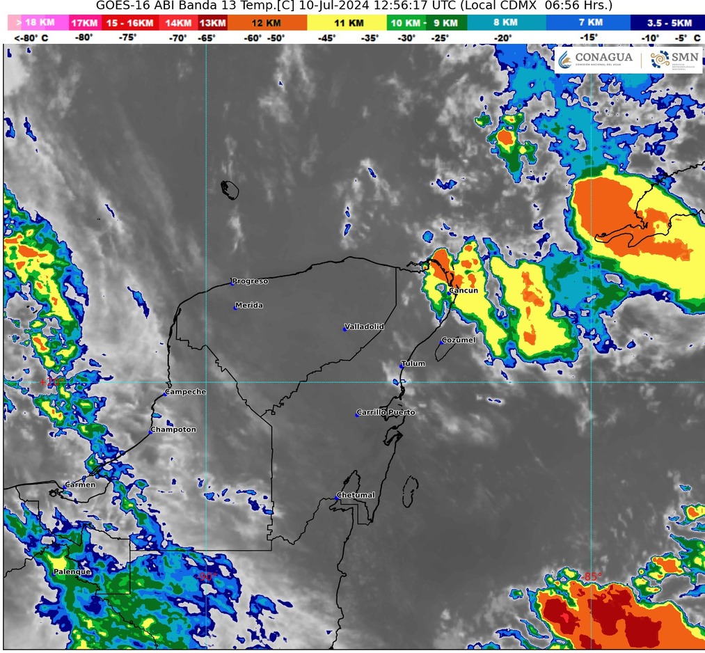 Clima hoy en Cancún y Quintana Roo: Cielo medio nublado y ambiente templado