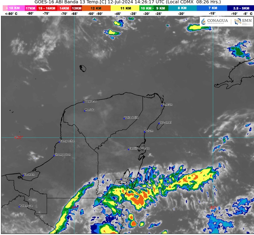 Clima hoy en Cancún y Quintana Roo: Ambiente cálido y cielo medio nublado