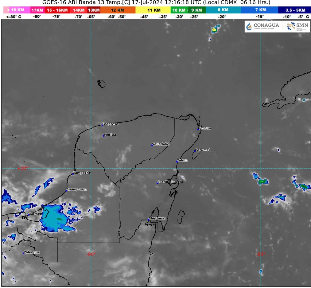 Clima hoy en Cancún y Quintana Roo: Cielo nublado con lluvias puntuales