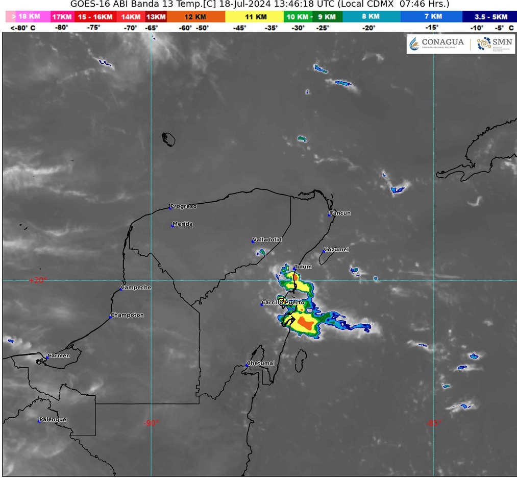 Clima hoy en Cancún y Quintana Roo: Cielo nublado con lluvias puntuales