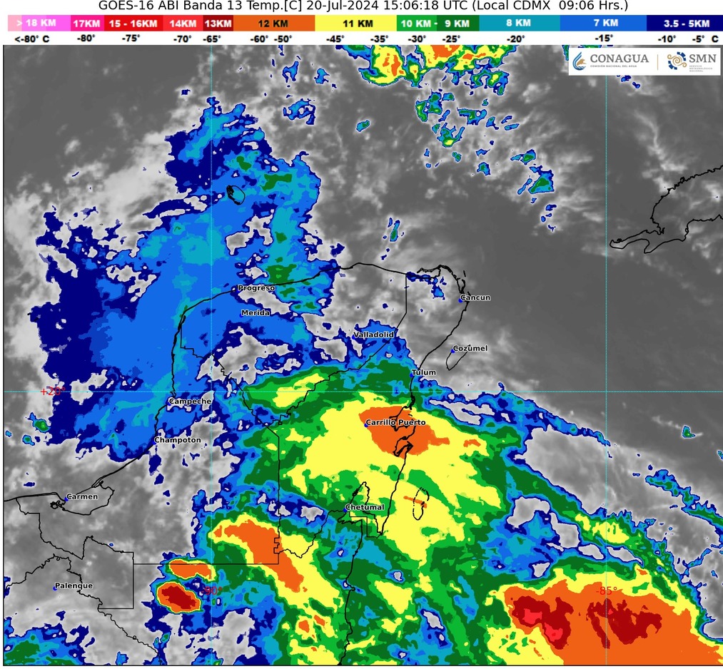 Clima hoy en Cancún y Quintana Roo: Cielo medio nublado y ambiente templado