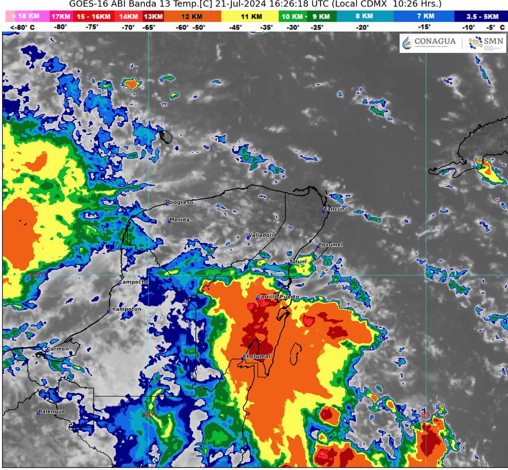 Clima hoy en Cancún y Quintana Roo: Cielo medio nublado y ambiente templado