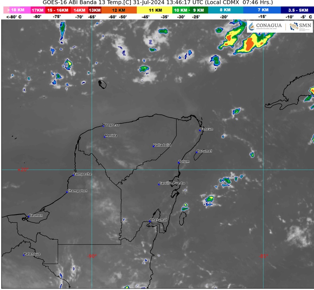 Clima hoy en Cancún y Quintana Roo: Ambiente templado y caluroso durante la tarde