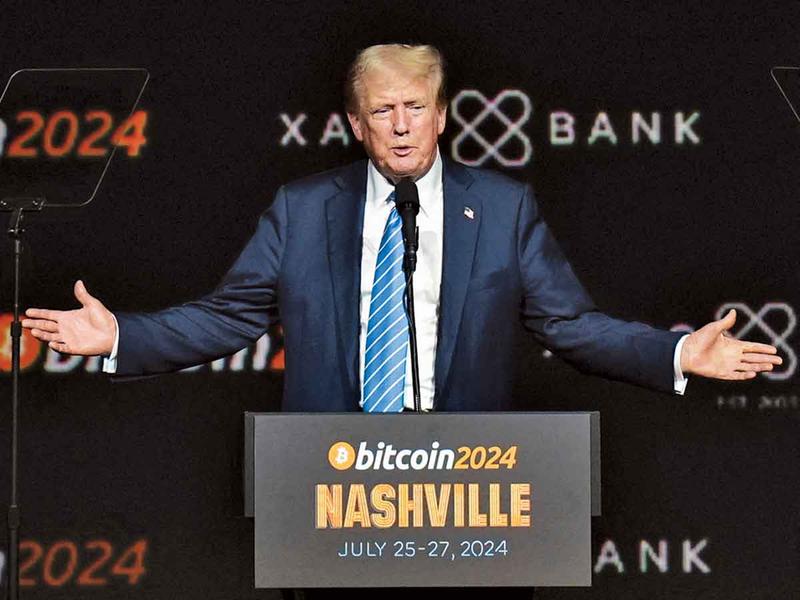 "Estados Unidos es primero en bitcoin", asegura Donald Trump