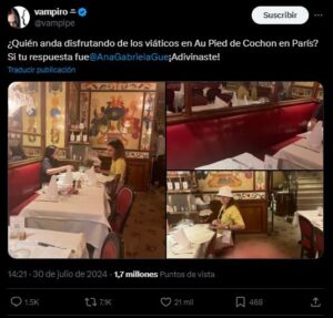 Ana Guevara es captada en lujoso restaurante de París