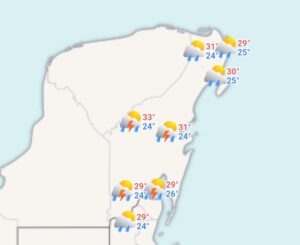 Clima hoy en Cancún y Quintana Roo: Lluvias muy fuertes con descargas eléctricas