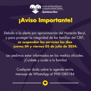 Inician suspensiones de actividades y servicios en Quintana Roo por huracan Beryl 2