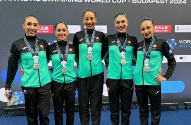 Equipo mexicano de natación artística gana plata en final de la copa del mundo en Budapest