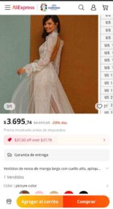 ¿Vestido de novia de Ángela Aguilar en AliExpress?