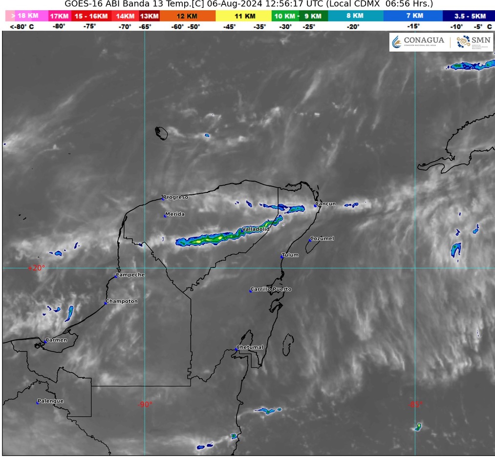 Clima hoy en Cancún y Quintana Roo: Cielo medio nublado y ambiente templado