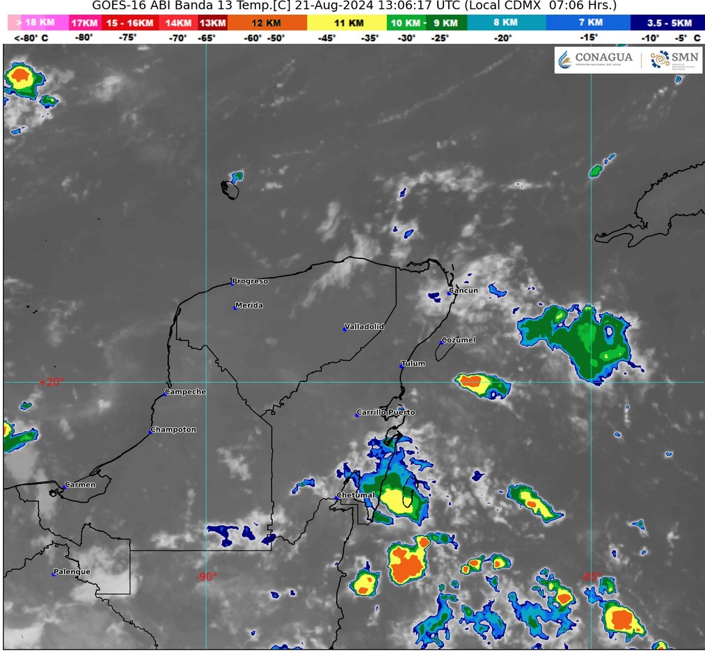 Clima hoy en Cancún y Quintana Roo: Cielo nublado con lluvias puntuales