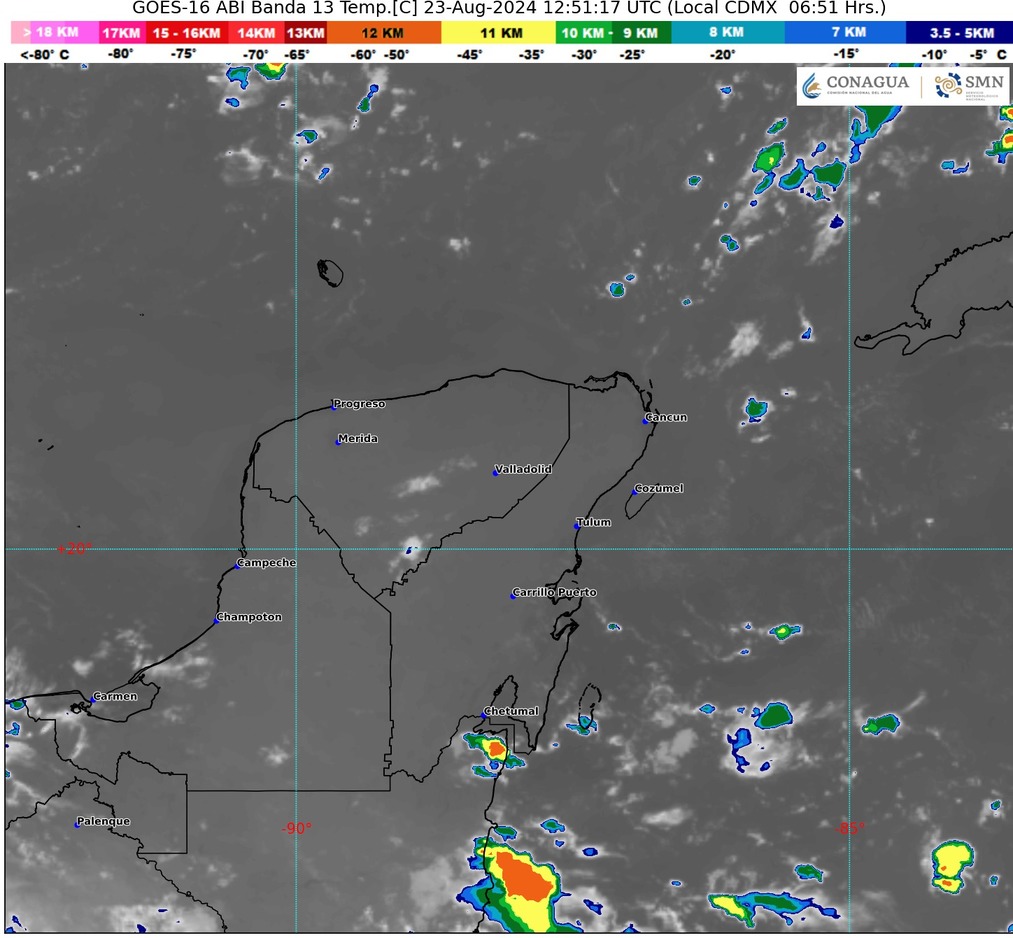 Clima hoy en Cancún y Quintana Roo: Cielo nublado con lluvias puntuales