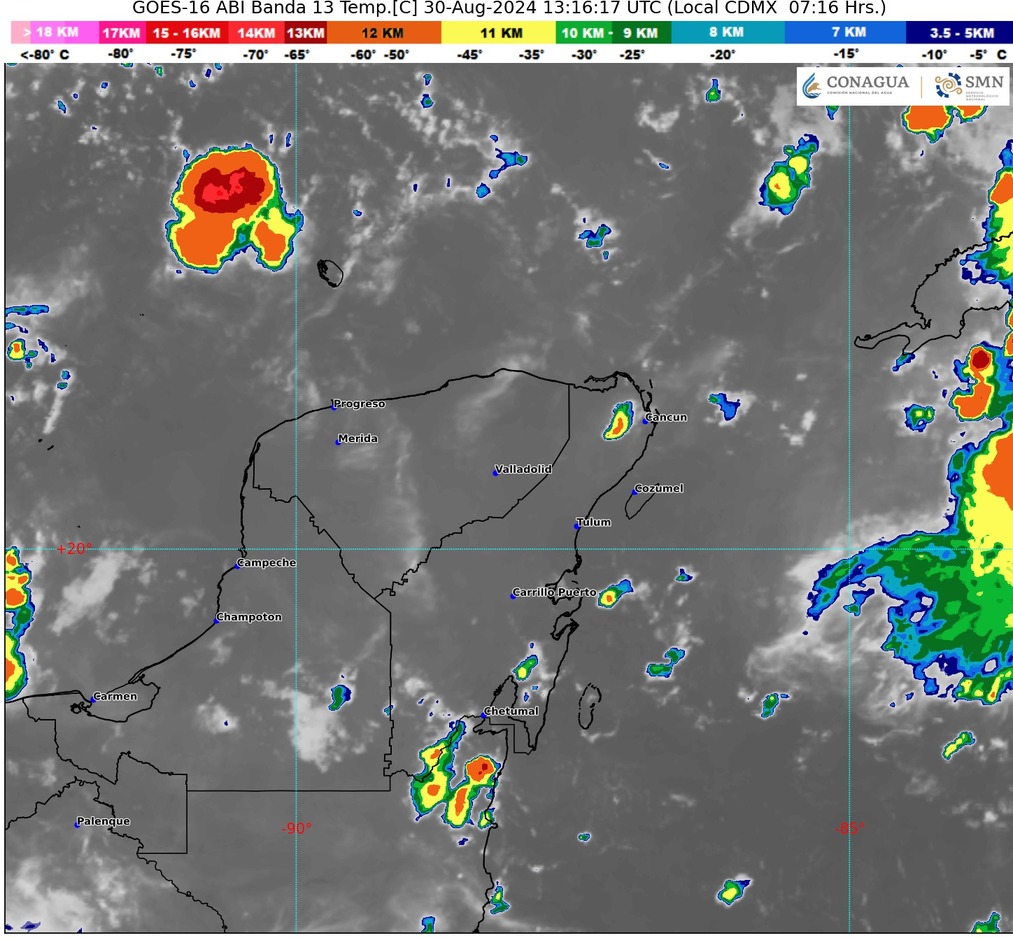 Clima hoy en Cancún y Quintana Roo: Cielo nublado con lluvias puntuales