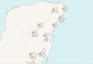 Clima hoy en Cancún y Quintana Roo: Lluvias puntuales fuertes