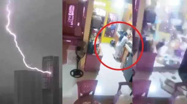 Niña impactada por rayo en la cocina de su departamento (VIDEO)