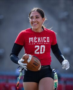 ¡Orgullo cancunense! Andrea Martínez, representa a México en el Campeonato Mundial de Flag Football 2024