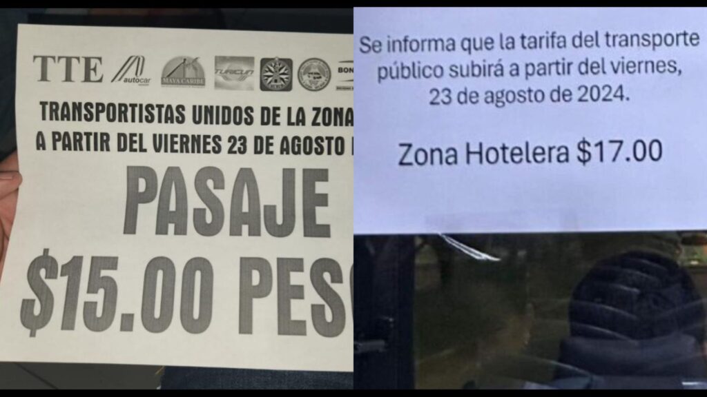 ¿Aumentó 5 pesos la tarifa de transporte publico en Cancún?