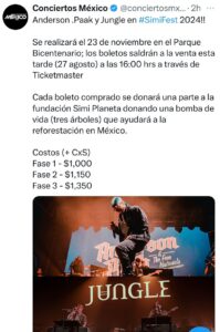 ¿Cuánto cuestan los boletos del SimiFest?