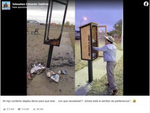 Queman biblioteca callejera de un niño en Argentina 