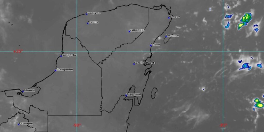 Clima hoy en Cancún y Quintana Roo: Cielo nublado con lluvias puntuales muy fuertes