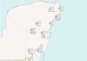 Clima hoy en Cancún y Quintana Roo: Lluvias fuertes con descargas eléctricas