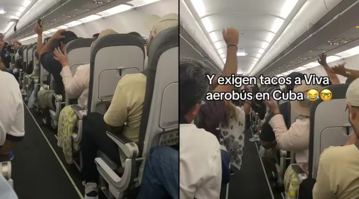 Pasajeros de VivaAerobus, varados en vuelo hacia Monterrey, exigen tacos y cantan 'Cielito Lindo'