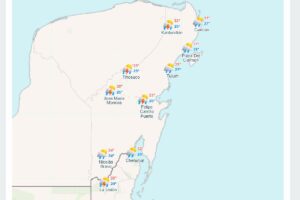 Clima para hoy en Cancun y Quintana Roo Caluroso y nublado 2