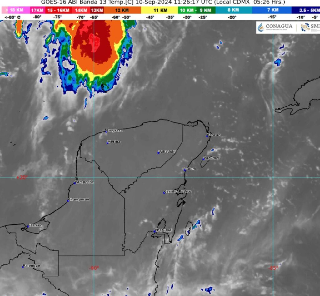 Clima hoy en Cancún y Quintana Roo: Cielo nublado con chubascos