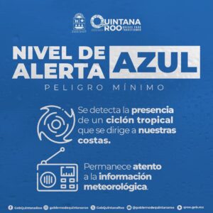 Quintana Roo entra en Alerta Azul por acercamiento de ciclón tropical “Nueve”