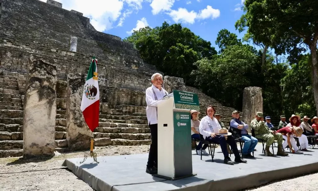 Museo en zona arqueológica de Calakmul fue inaugurado por AMLO