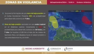 Podria formarse nuevo ciclon en el Caribe Mexicano trayectoria posible