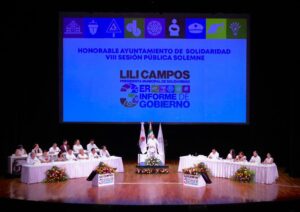 Inversión sin precedentes en seguridad en Solidaridad, afirma Lili Campos en 3er Informe 