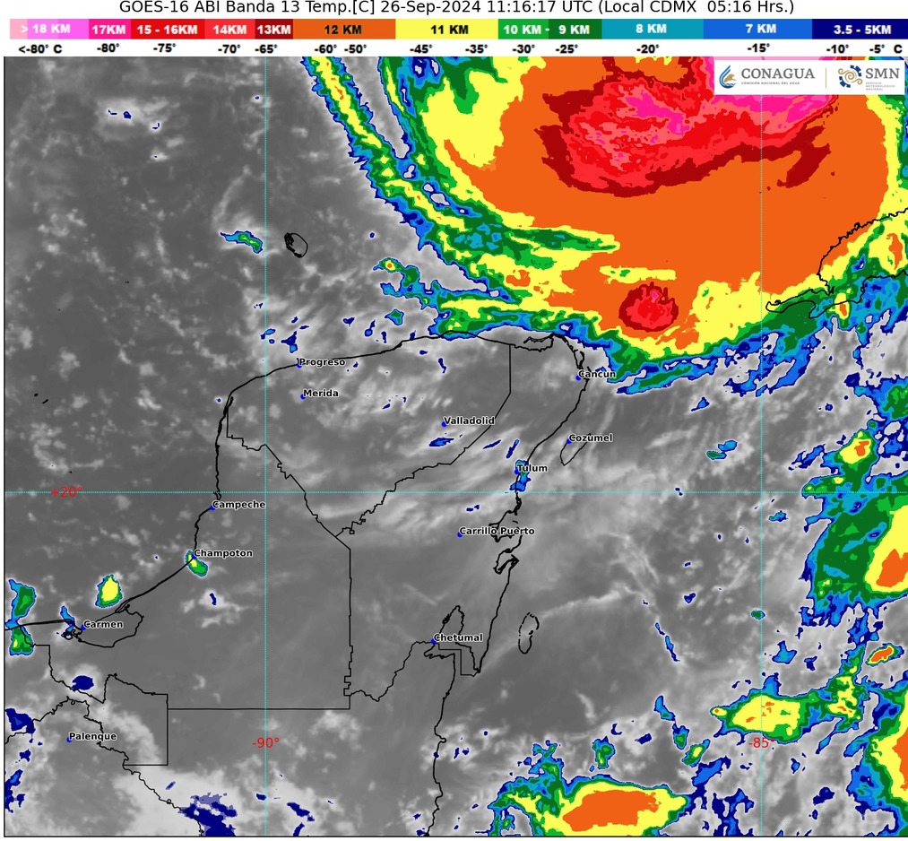 Clima hoy en Cancún y Quintana Roo: lluvias puntuales fuertes