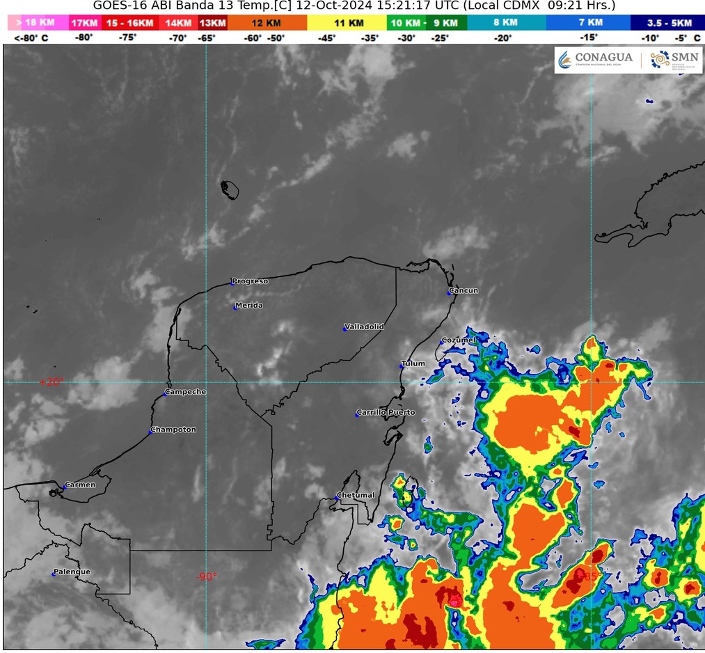 Clima hoy en Cancún y Quintana Roo: Cielo medio nublado a nublado