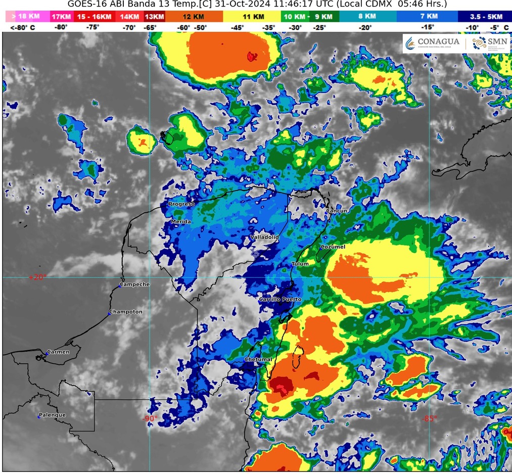 Clima hoy en Cancún y Quintana Roo: lluvias fuertes