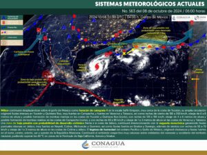 Clima hoy en Cancún y Quintana Roo: Lluvias y oleaje fuerte por huracán Milton