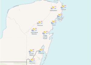 Clima hoy en Cancún y Quintana Roo: Lluvias puntuales muy fuertes