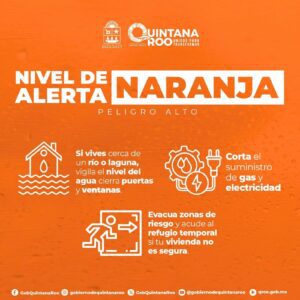 Alerta Naranja para el norte de Quintana Roo por huracán Milton