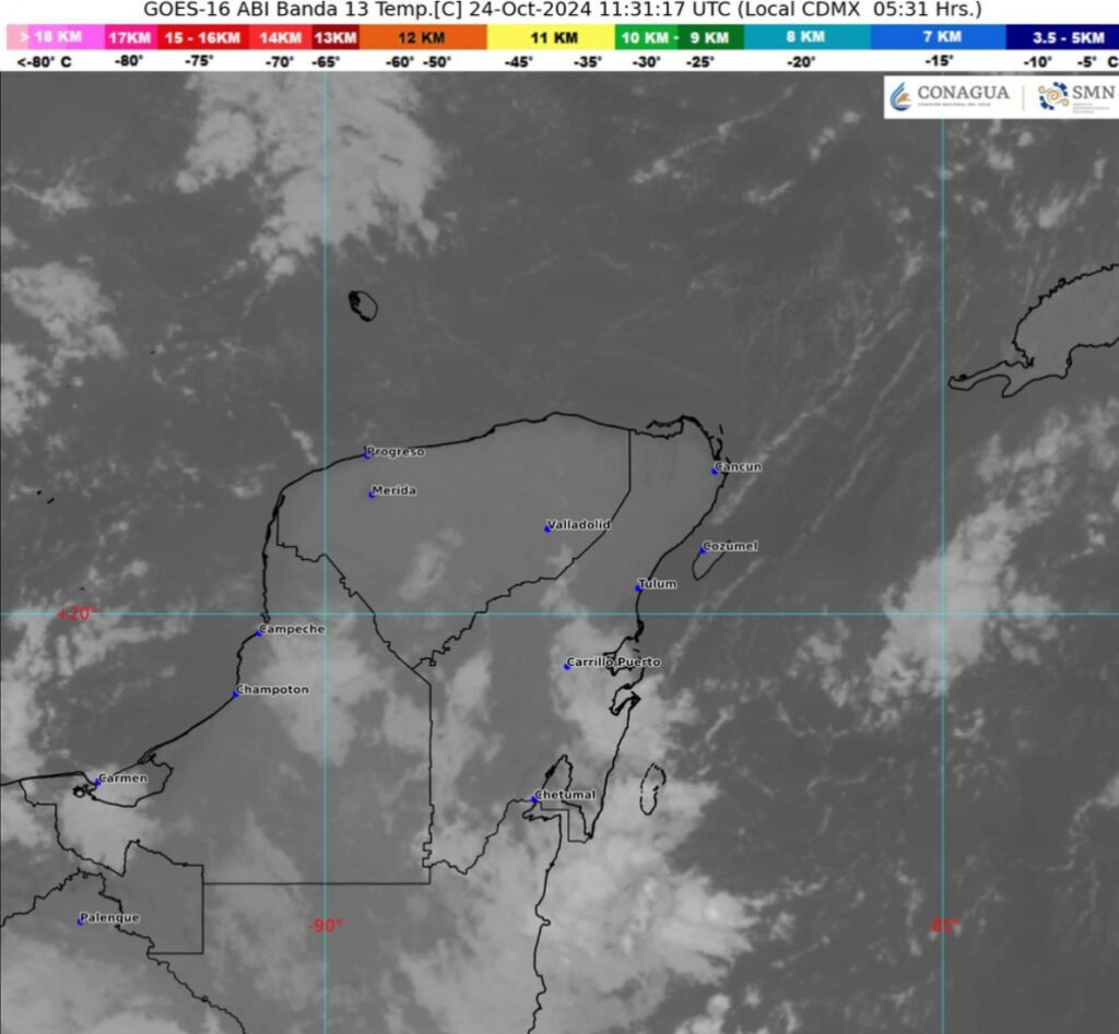 Clima hoy en Cancún y Quintana Roo: lluvias puntuales fuertes