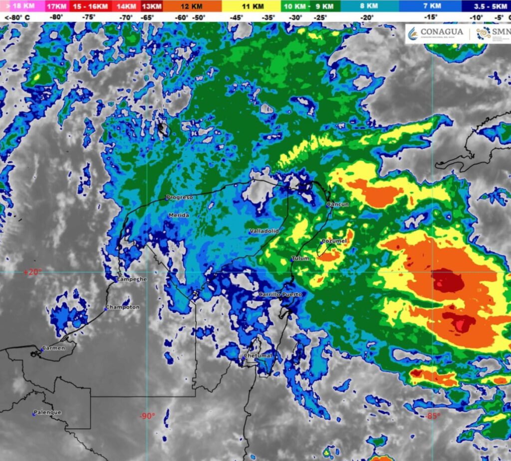 Clima hoy en Cancún y Quintana Roo: Onda tropical generará lluvias fuertes