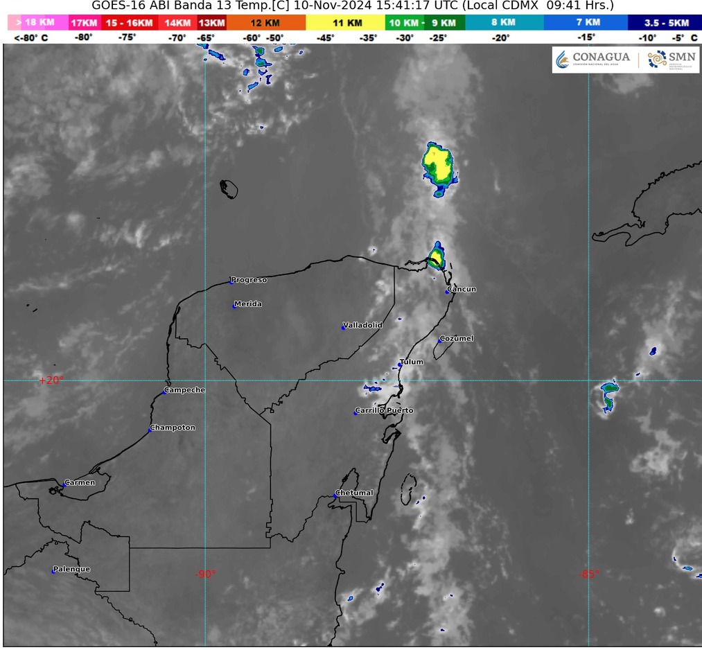 Clima hoy en Cancún y Quintana Roo: Cielo medio nublado con lluvias puntuales