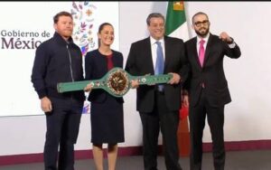 Canelo Alvarez y Claudia Sheinbaum